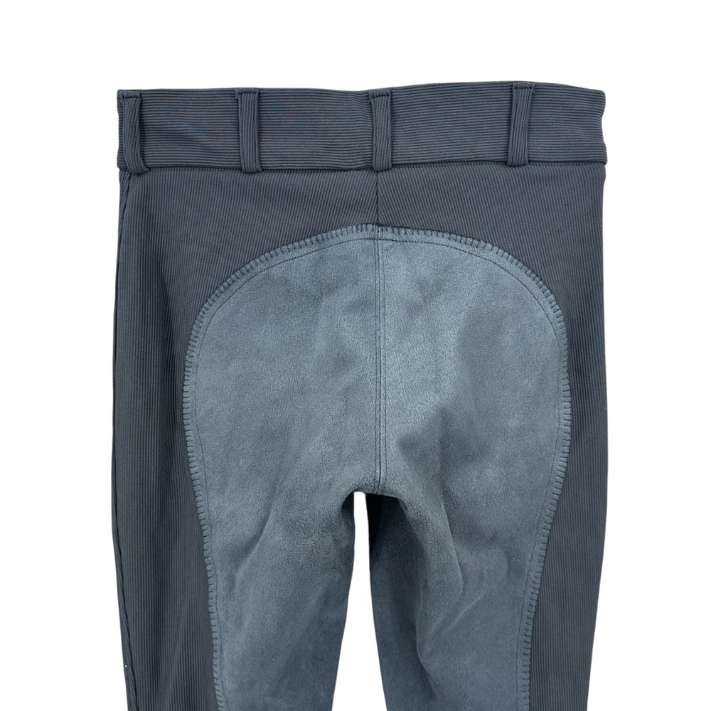 TUFFRIDER Breeches Ribbed Patch Riding Equestrian Gray - Picture 5 of 8